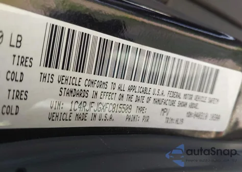 2015 Jeep Grand Cherokee Summit z USA, uszkodzony, nr VIN 1C4RJFJGXFC815509